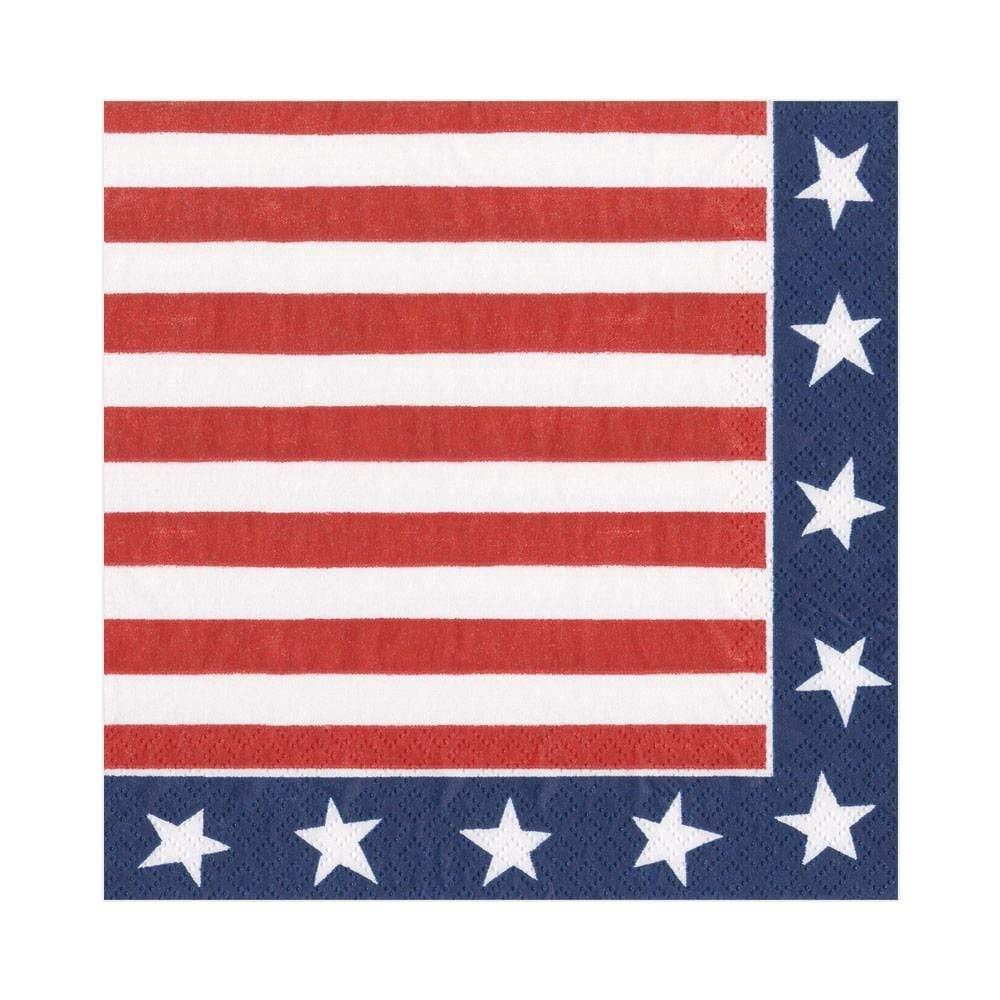 Red White and Blue Cocktail Napkins