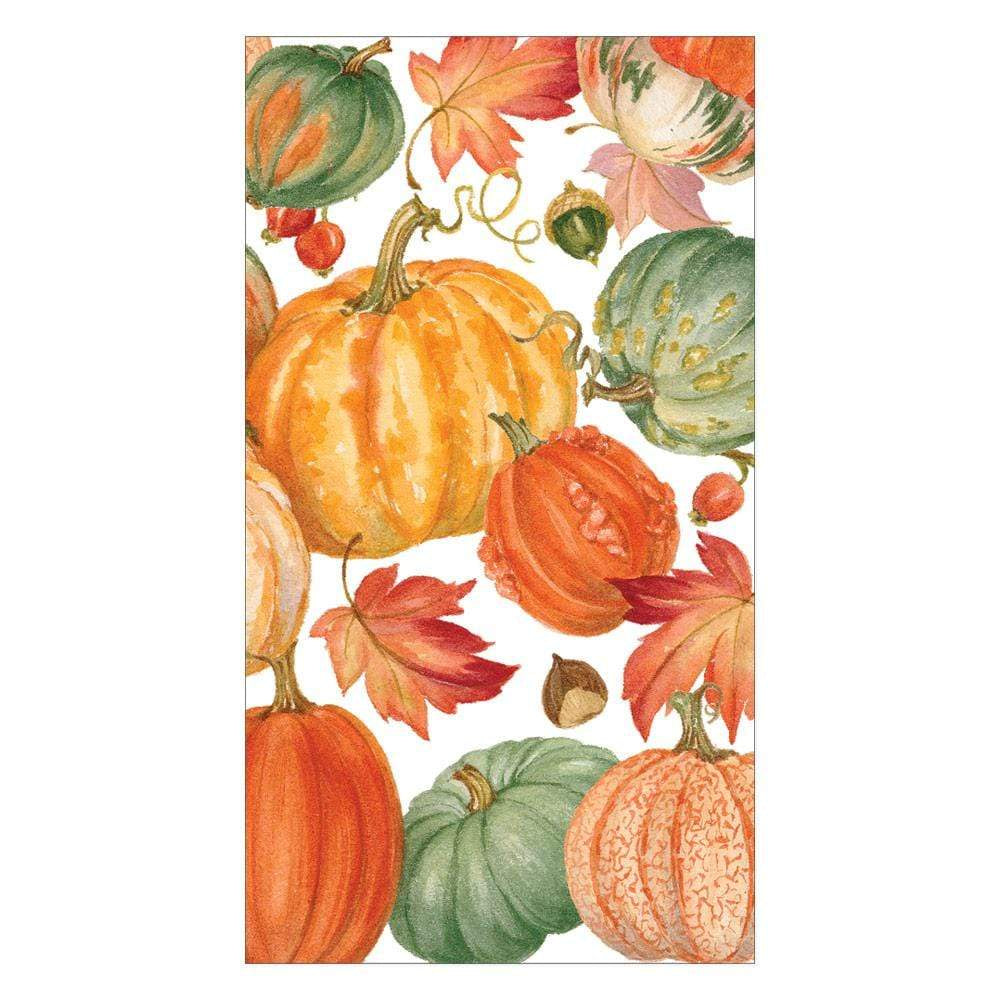 Pumpkin Field White Guest Towel