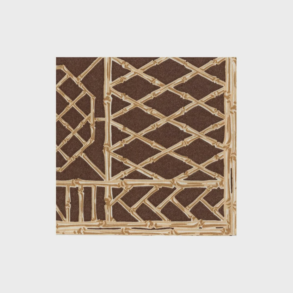 Bamboo Screen Chestnut Cocktail Napkins