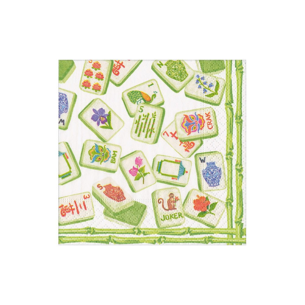 Mahjong Green Cocktail Napkins