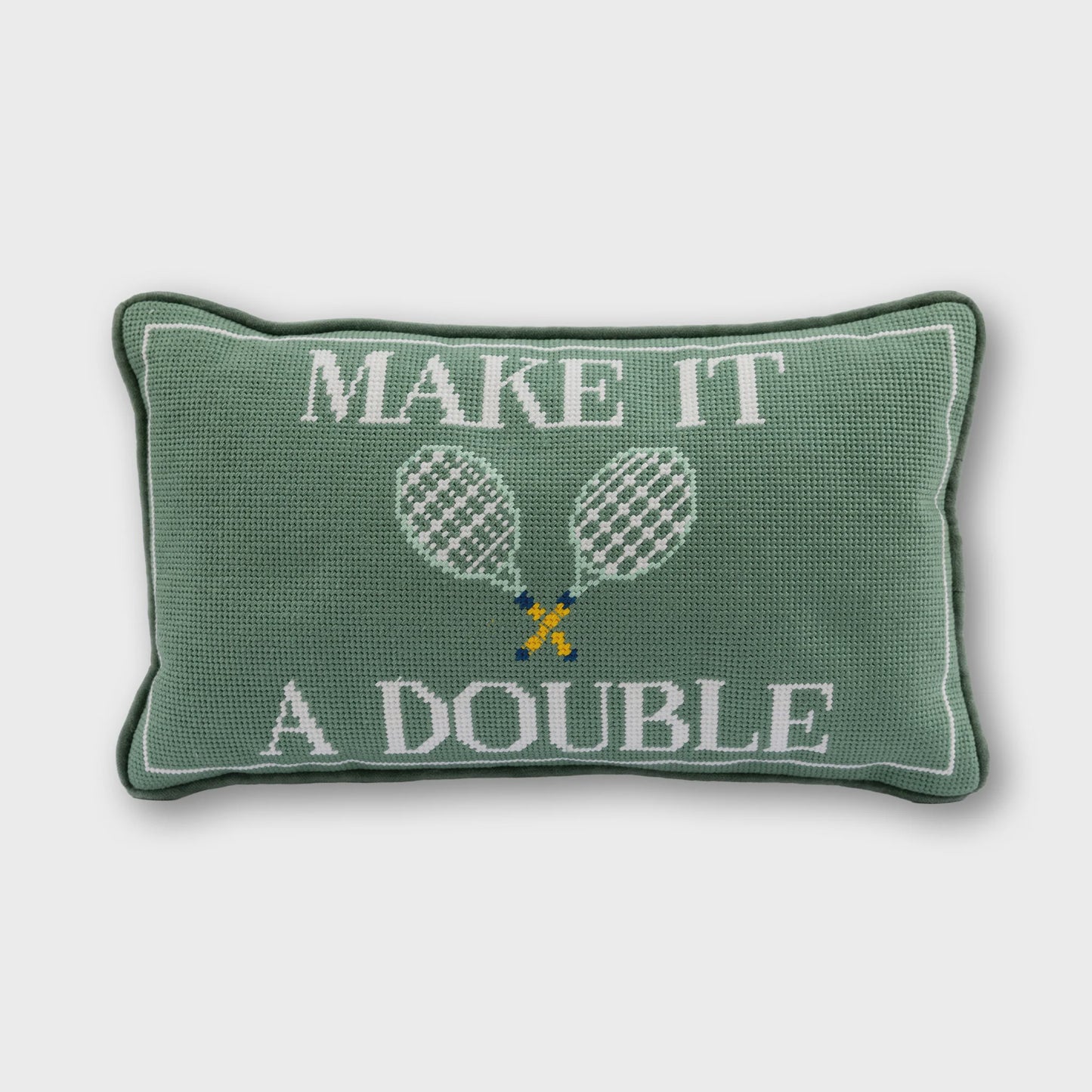 Make it a Double Needlepoint Pillow