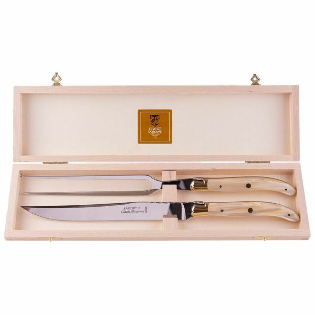 2-Piece Laguiole Stainless Steel Carving Set with Bee Handle