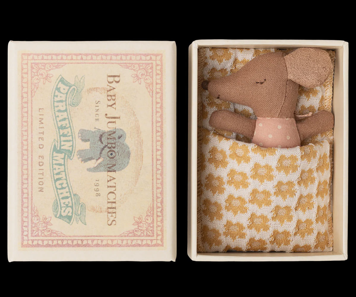 Sleepy Wakey Baby Mouse in Matchbox