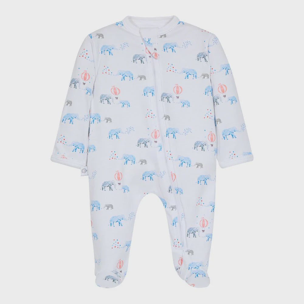 Elephants & Balloons Baby Footed Pajama