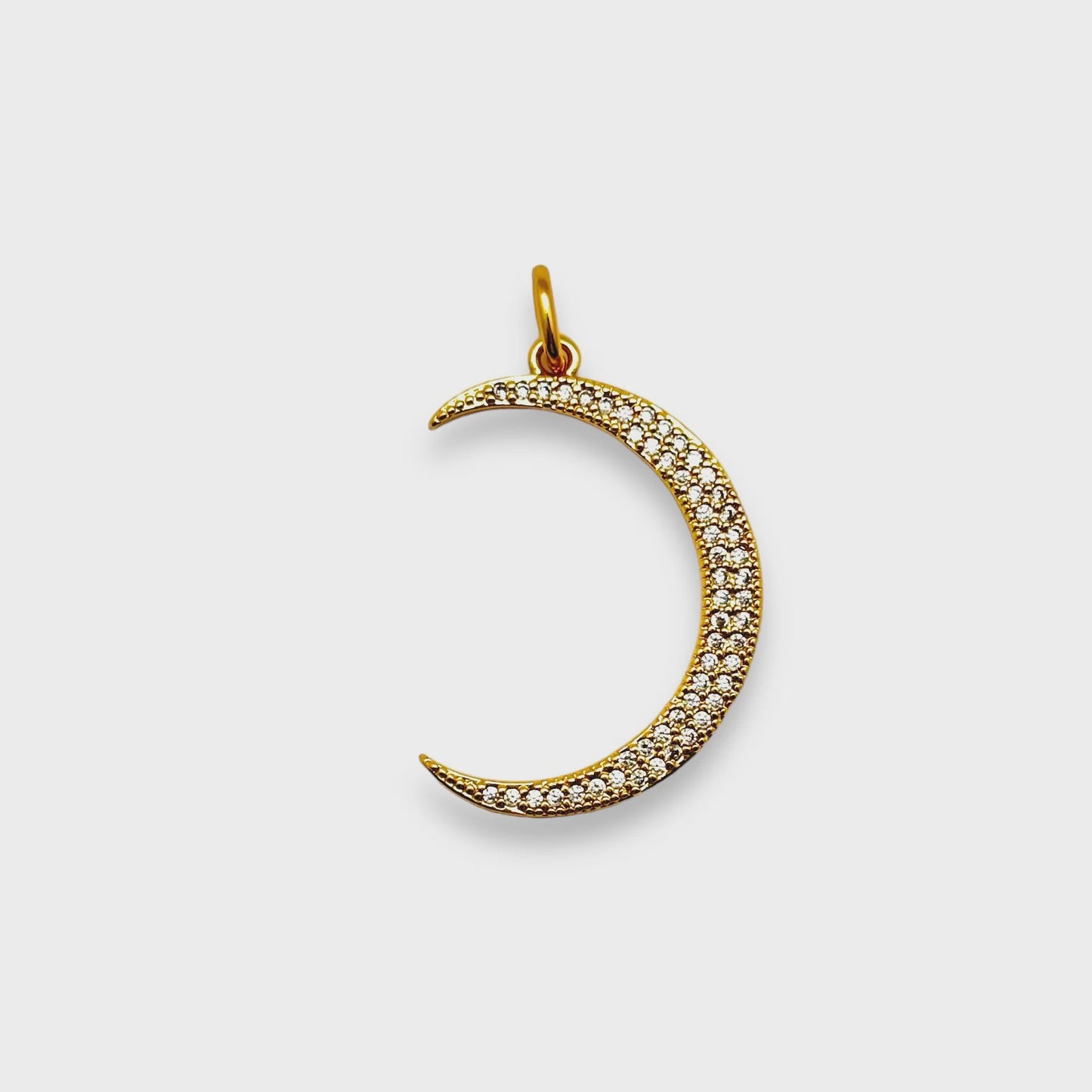 Crescent Pave Moon Charm