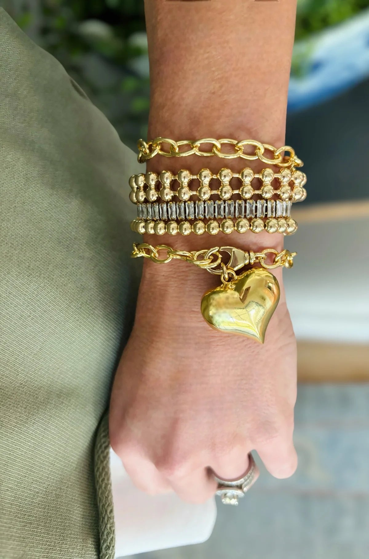 Gold Link Charm Bracelet