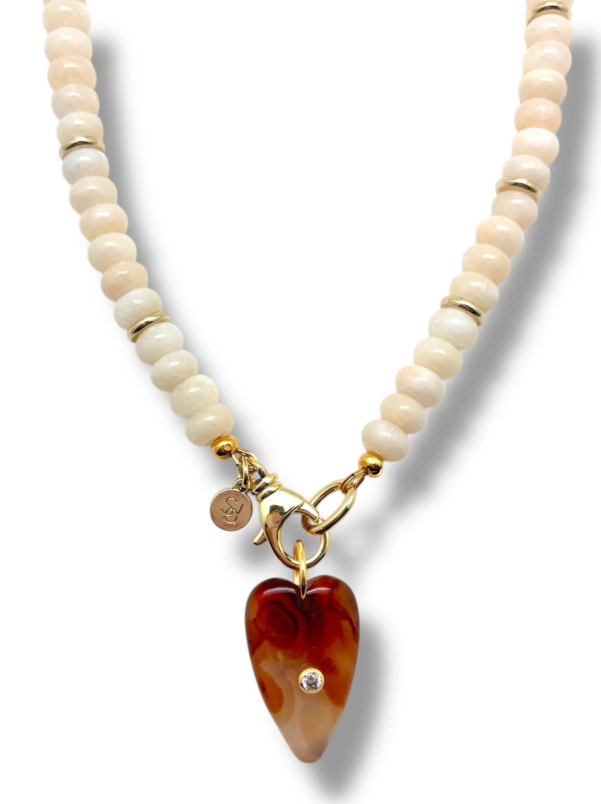 Carnelian Heart Charm