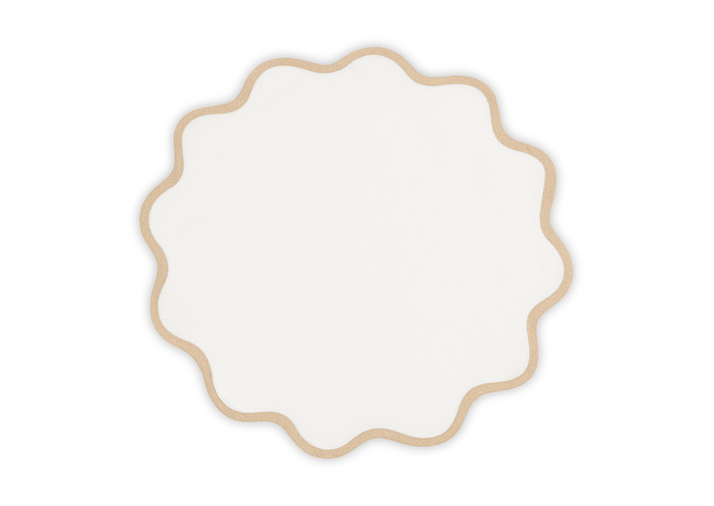 Scalloped Edge Circle Placemat set/4