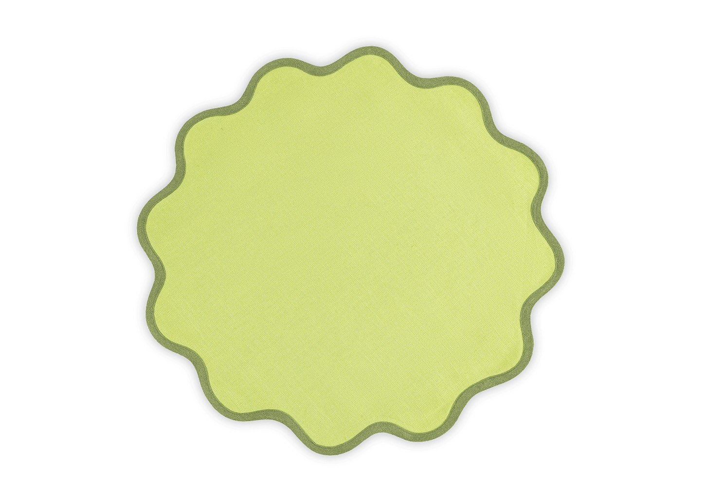 Scalloped Edge Circle Placemat set/4
