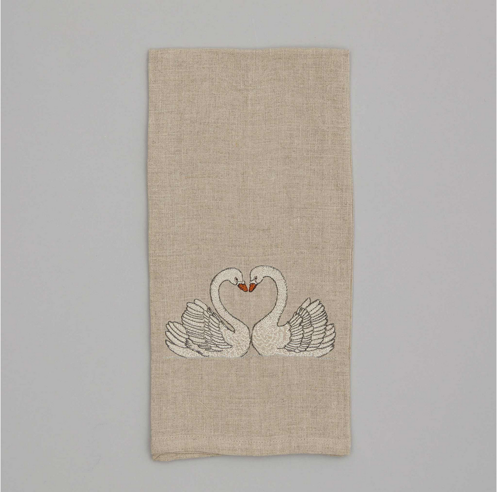 Swan Love Tea Towel