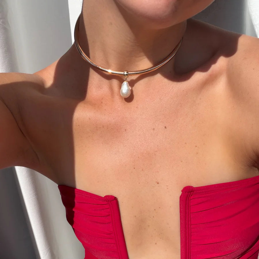 Talia Pearl Choker Necklace