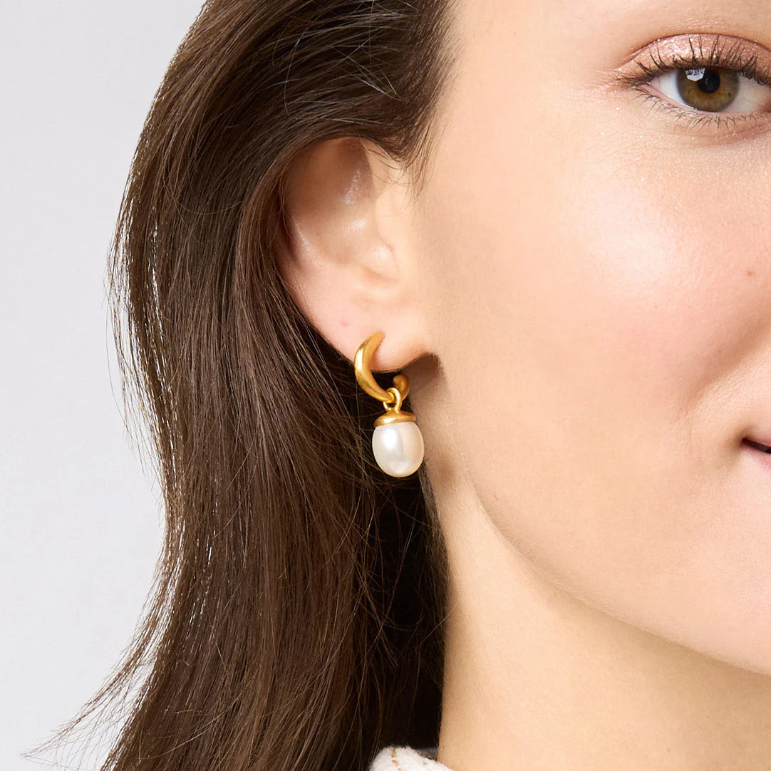 Wave Hoop & Charm Earrings