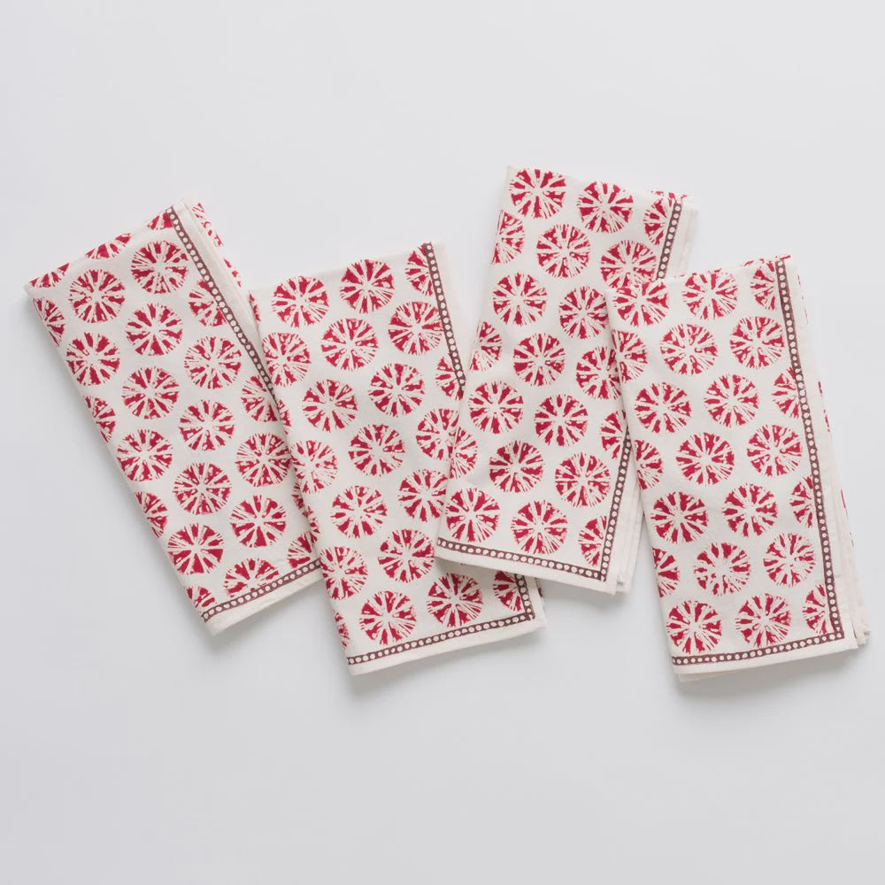 Sea Biscuit Red Napkin (set/4)