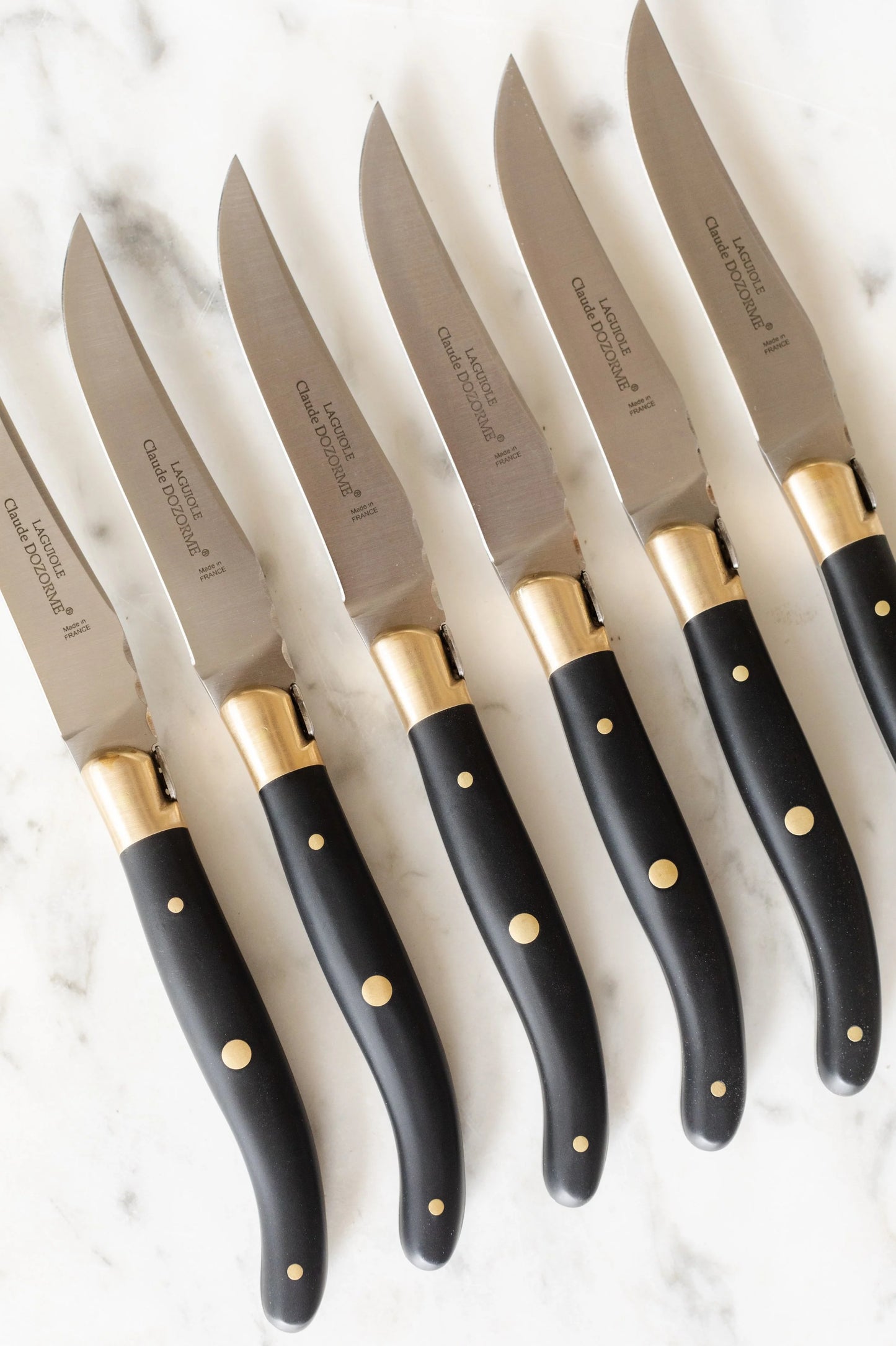 Wood Box of 6 Laguiole Steak Knives