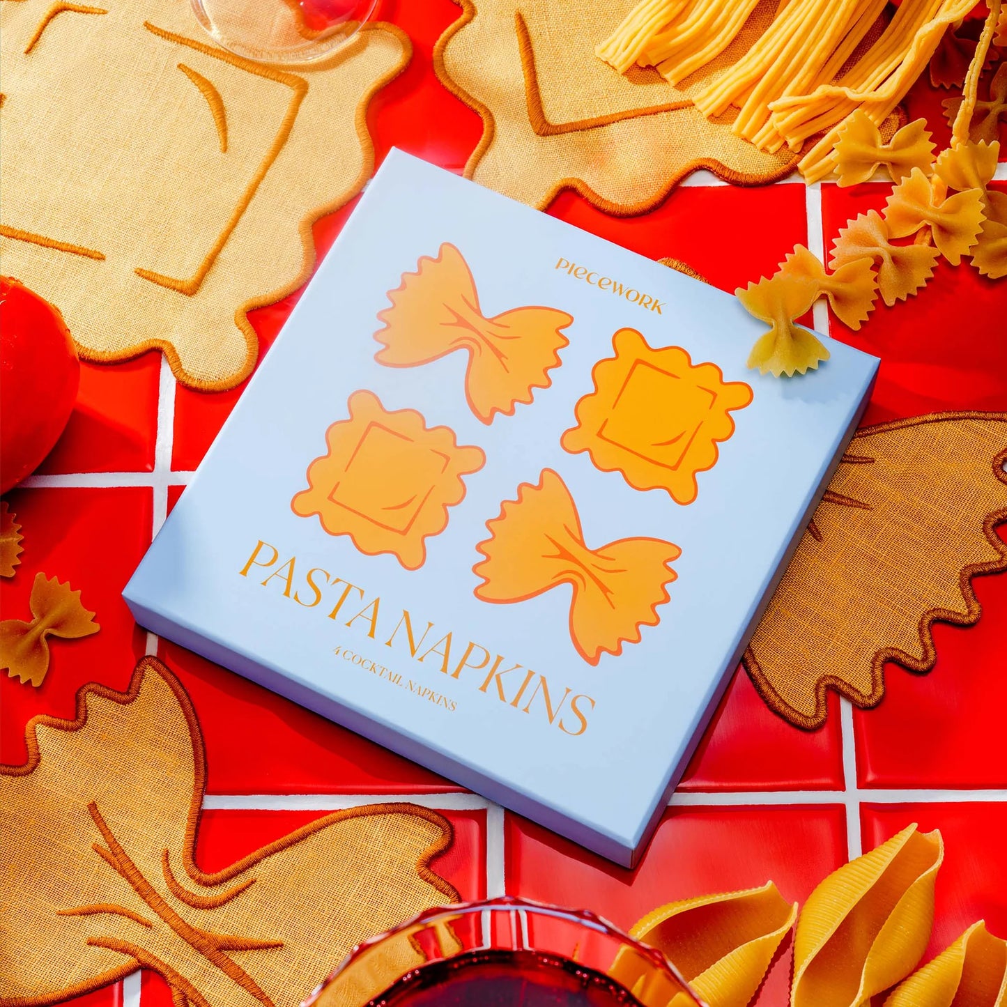 Pasta Cocktail Napkins - Set of 4