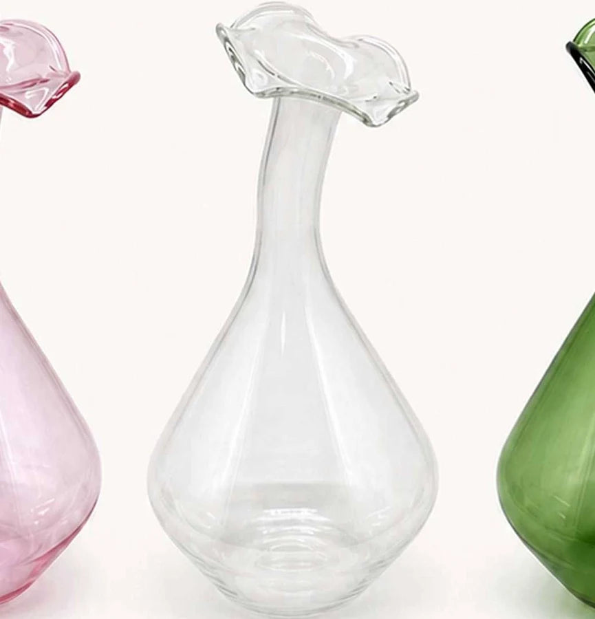 Glass Angled Neck Vase