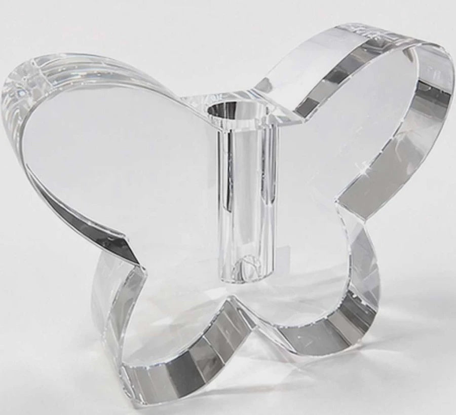 Crystal Glass Butterfly Vase