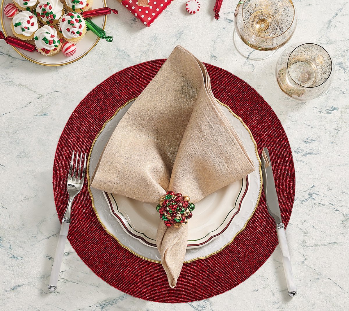 Xmas Baubles Napkin Ring