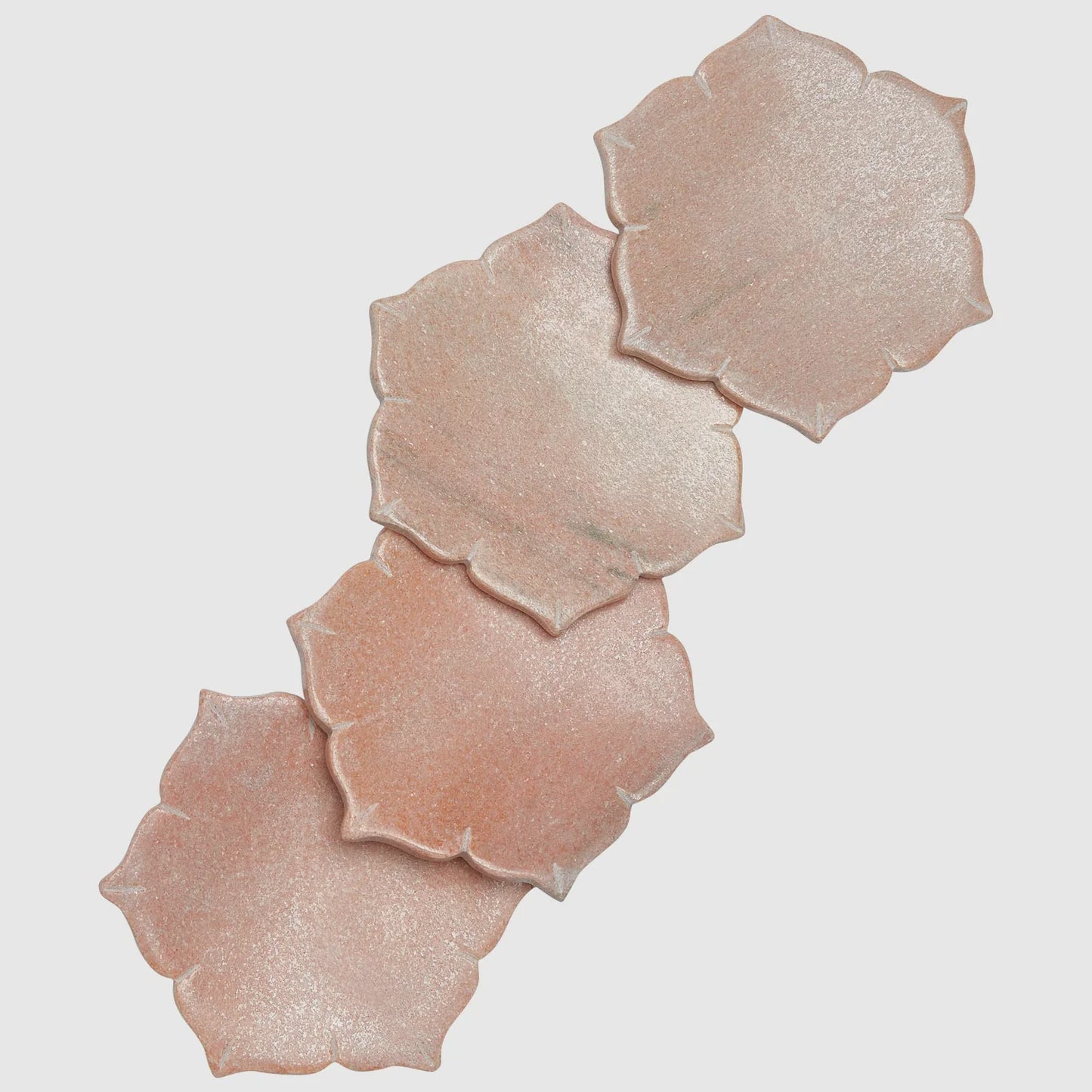 Pink Marble Coasters - Set of 4