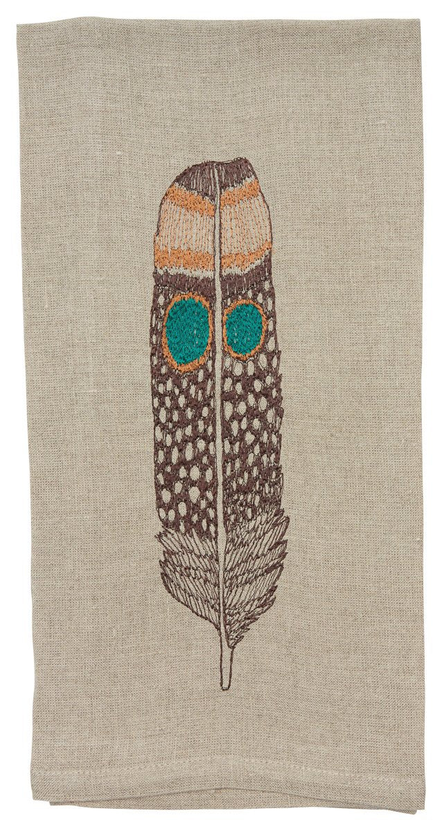 Owl Feather Tea Towel