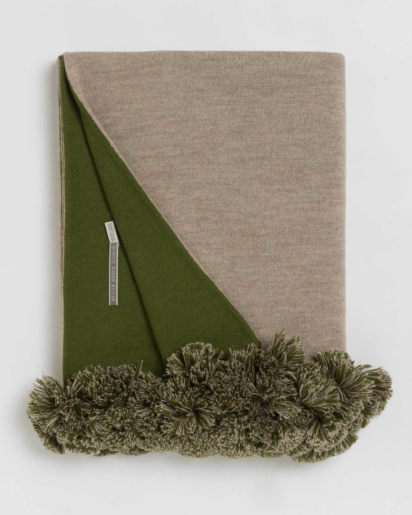 Reversible Pompom Throw