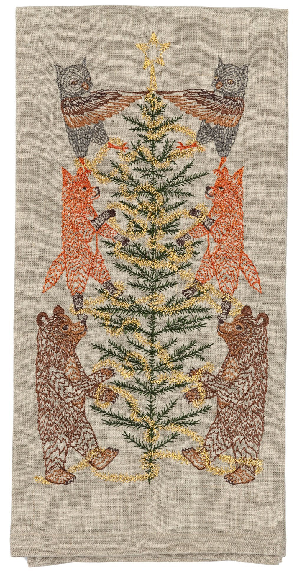 Tinsel Tree Tea Towel