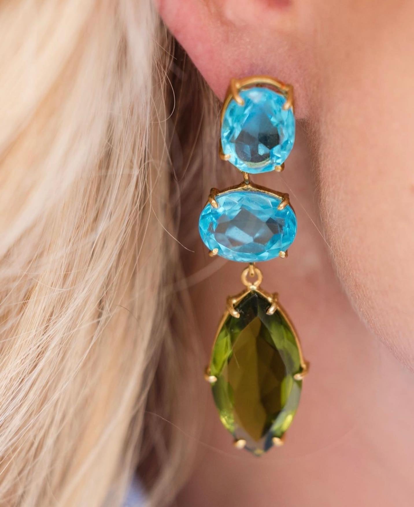 Prong Set Statement Earrings