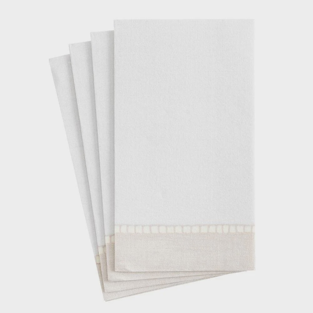 Linen Border Paper Guest Towels