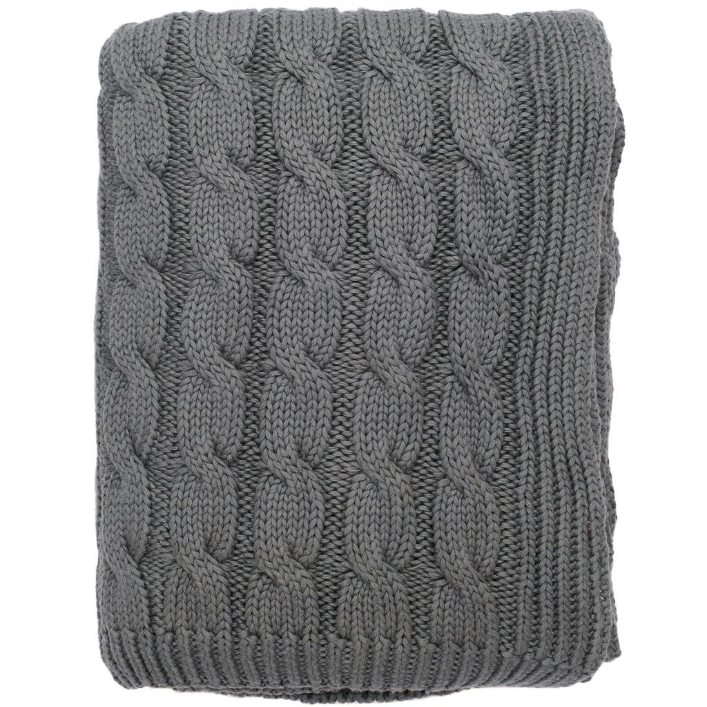Big Cable Throw - Grey