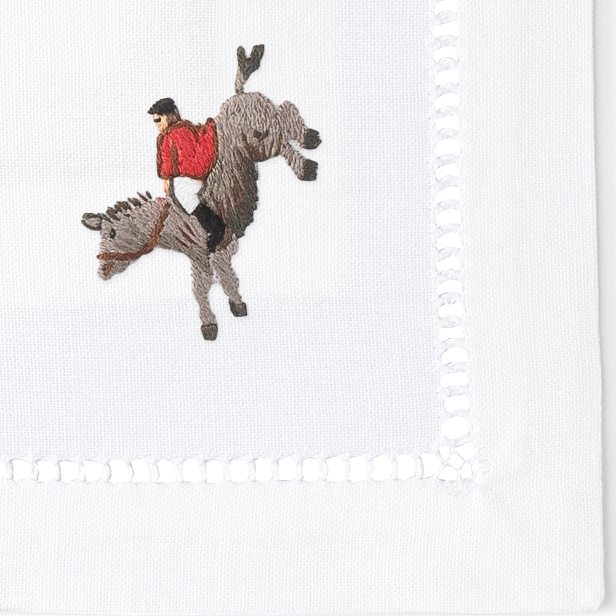 Hunt Scene Cocktail Napkins - Set of 4