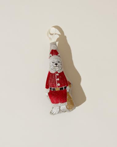 Polar Bear Santa Ornament