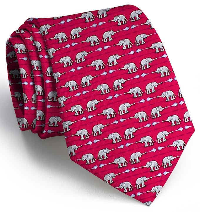 Elephant Bath Tie - Red
