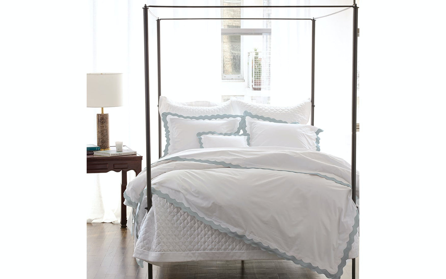 Ava Quilted Euro Sham - Silver