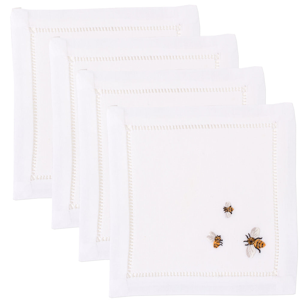 Bees Cocktail Napkins - Set of 4