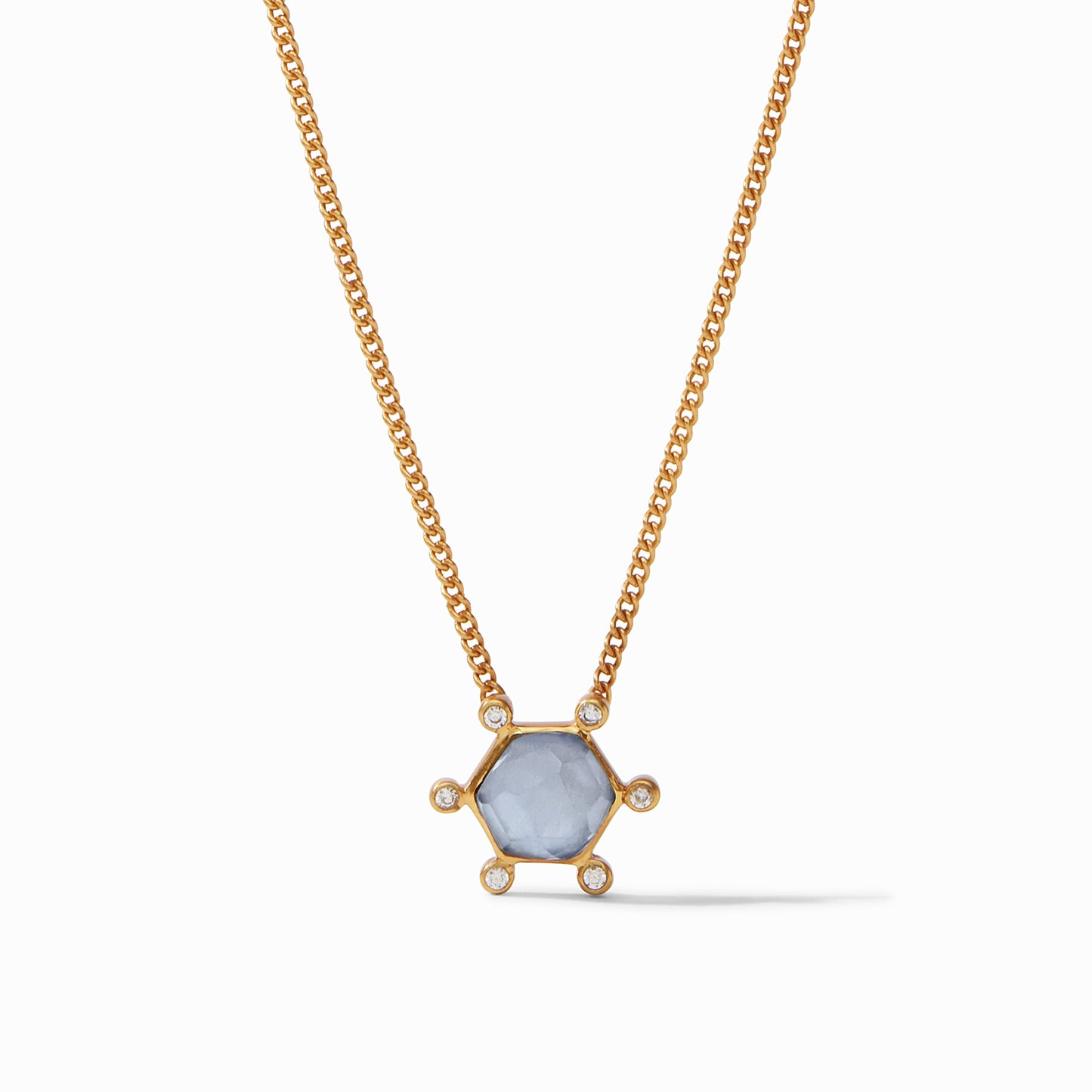Cosmo Solitaire Necklace Gold Iridescent