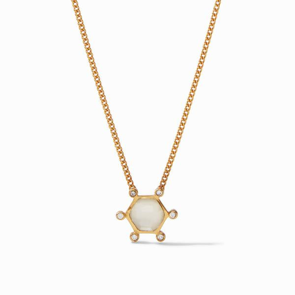 Cosmo Solitaire Necklace Gold Iridescent