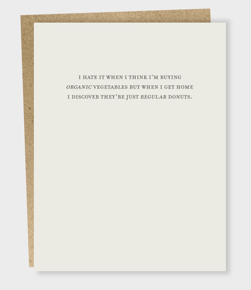 Organic Vegetables Card