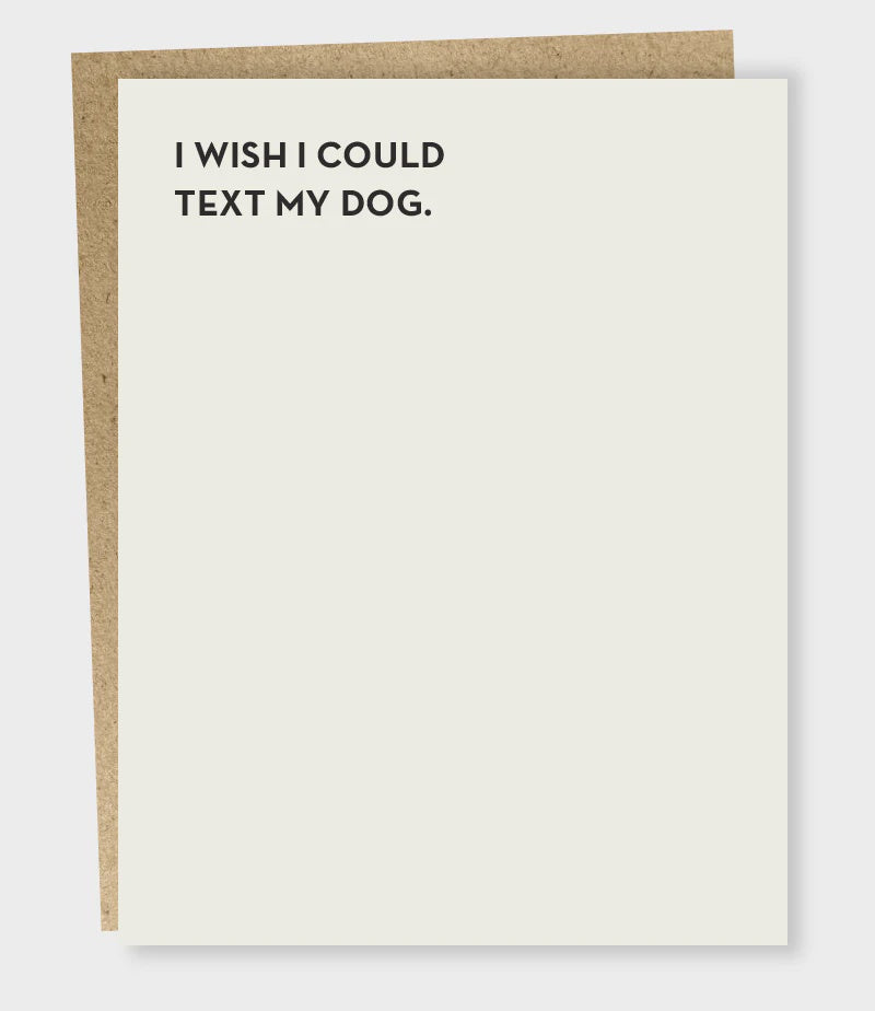 Dog Text Card