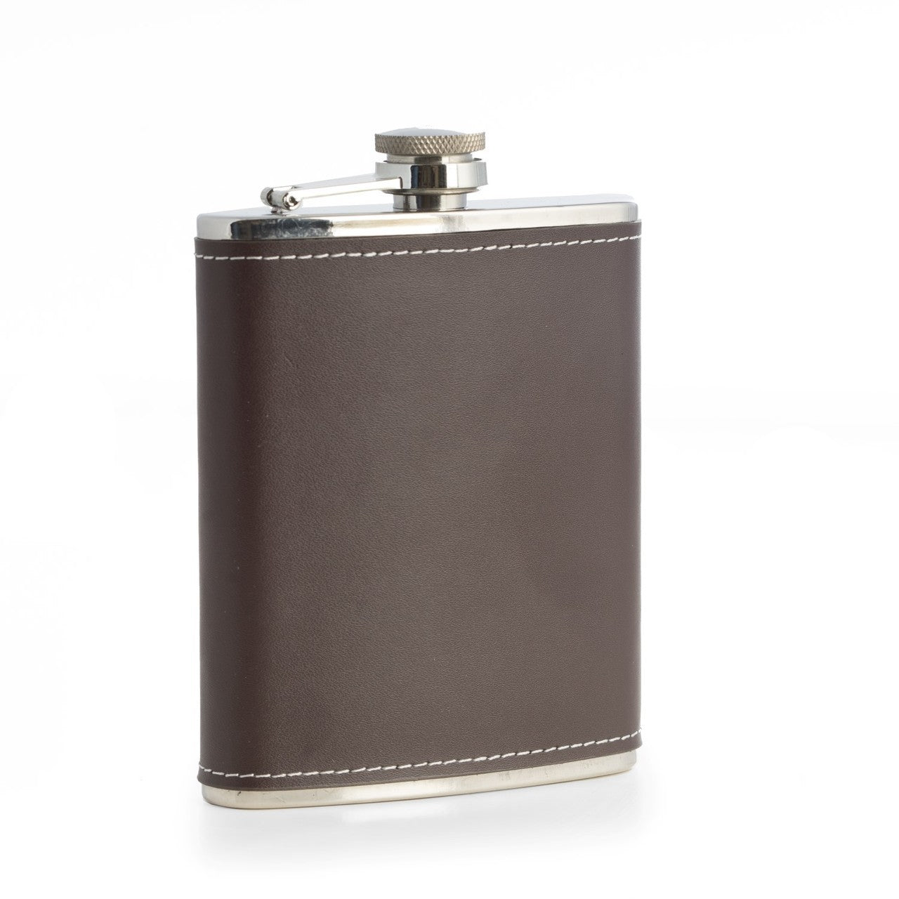Stainless Steel Leather Flask 6oz