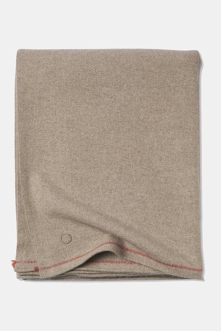 Sabra Classic Woven Contrast Border Cashmere Throw