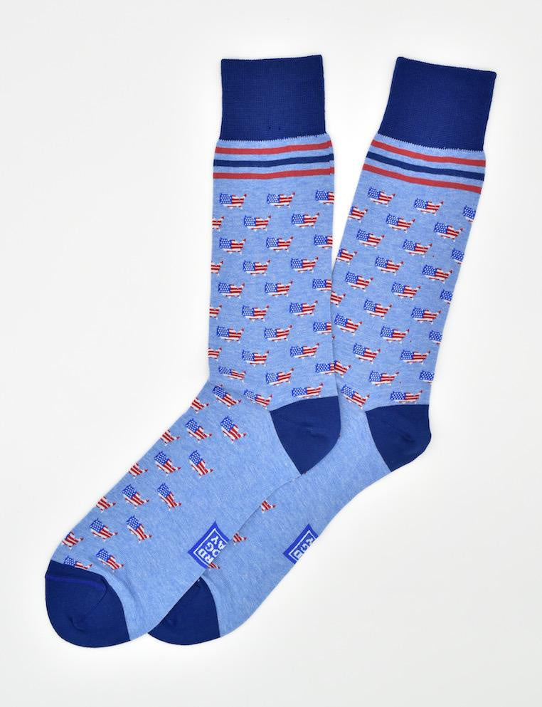 American Pride Socks- Blue