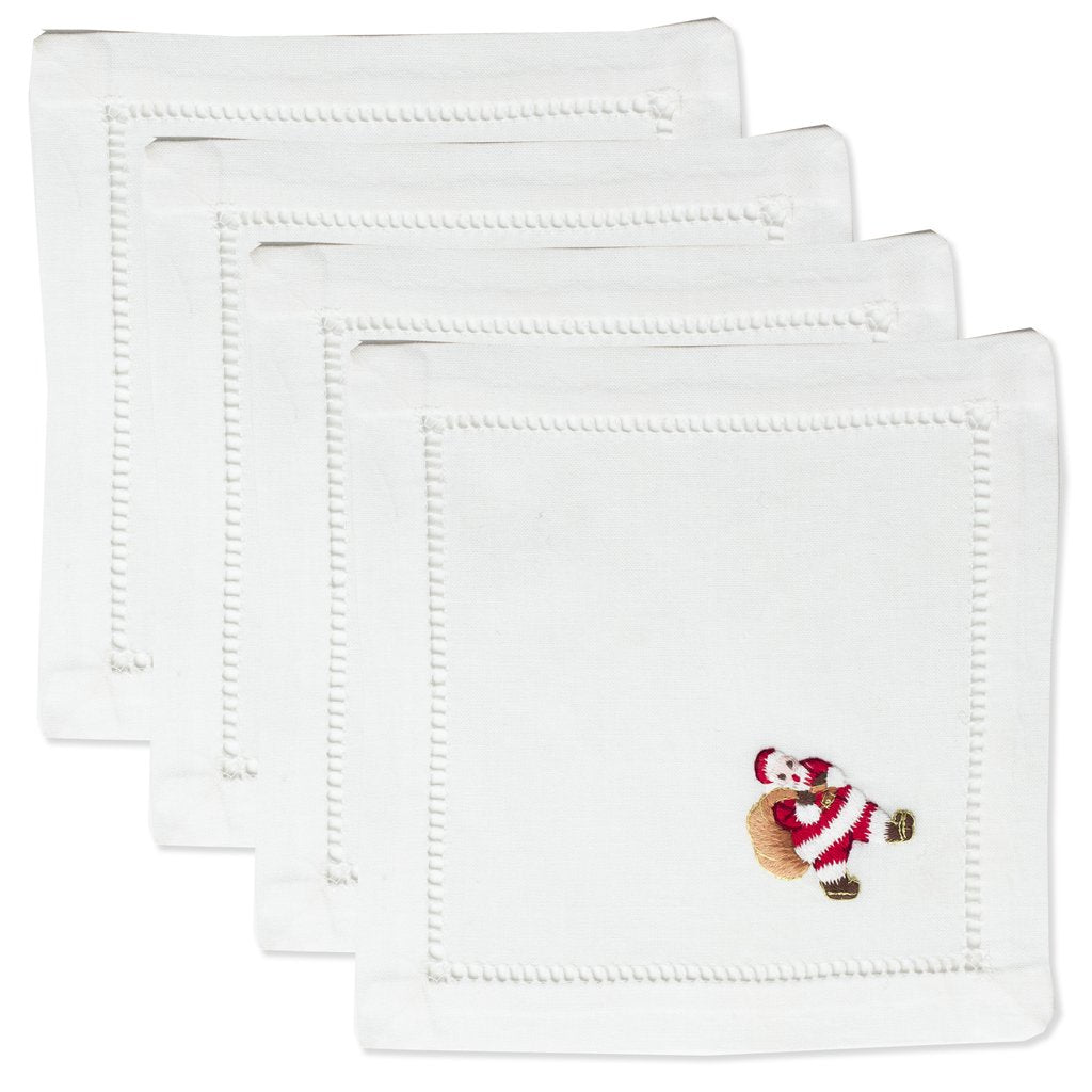 Santa Cocktail Napkins Set of 4
