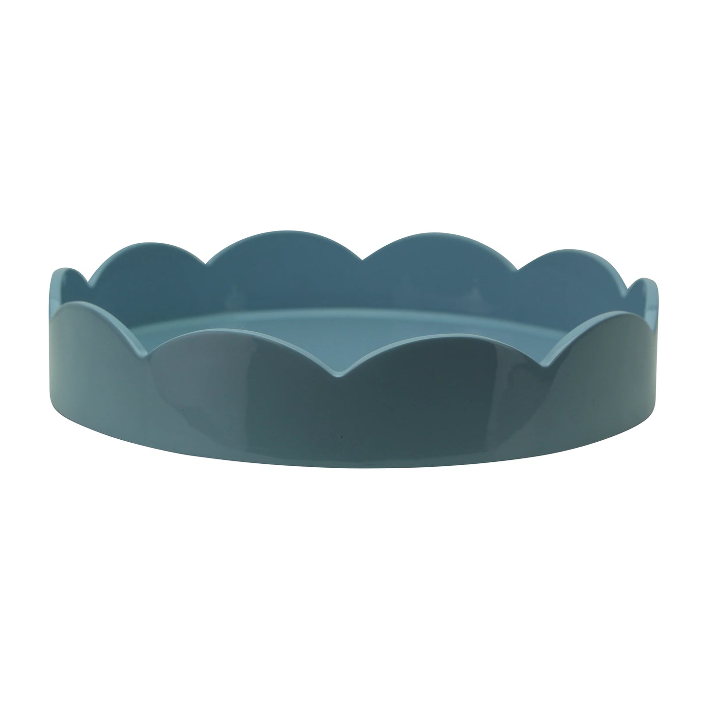 Scalloped Lacquered Round Tray