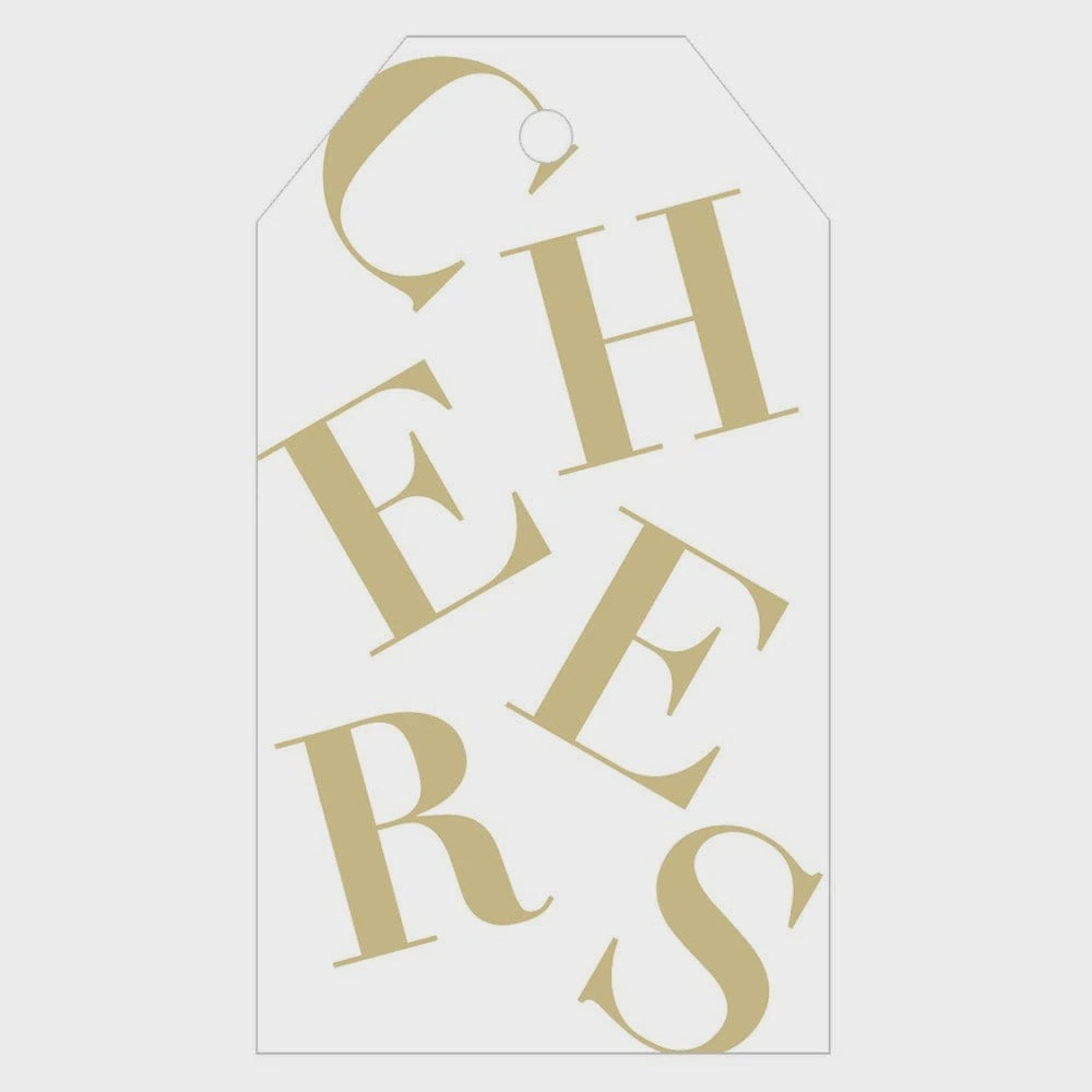 Tossed Cheers Hanging Gift Tag