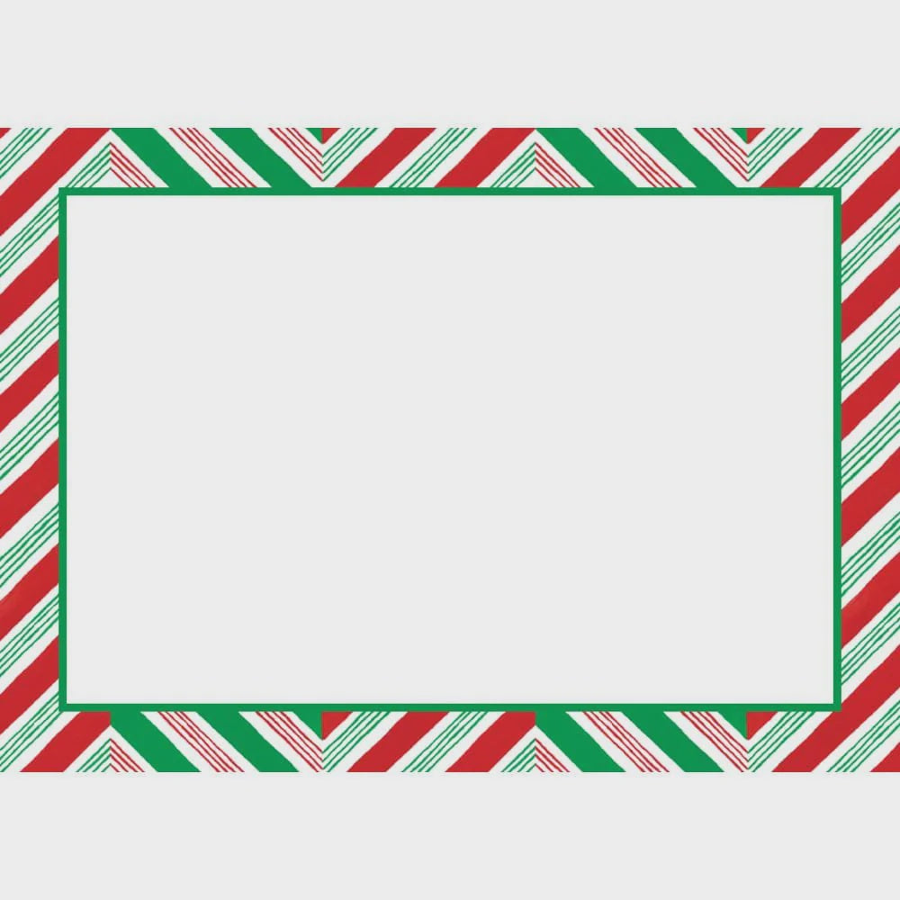 Candy Cane Stripes Name Labels