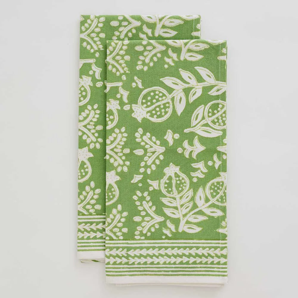 Pomegranate Green Tea Towels (set/2)