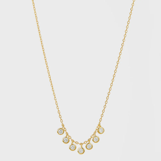 Seven Round CZ Necklace