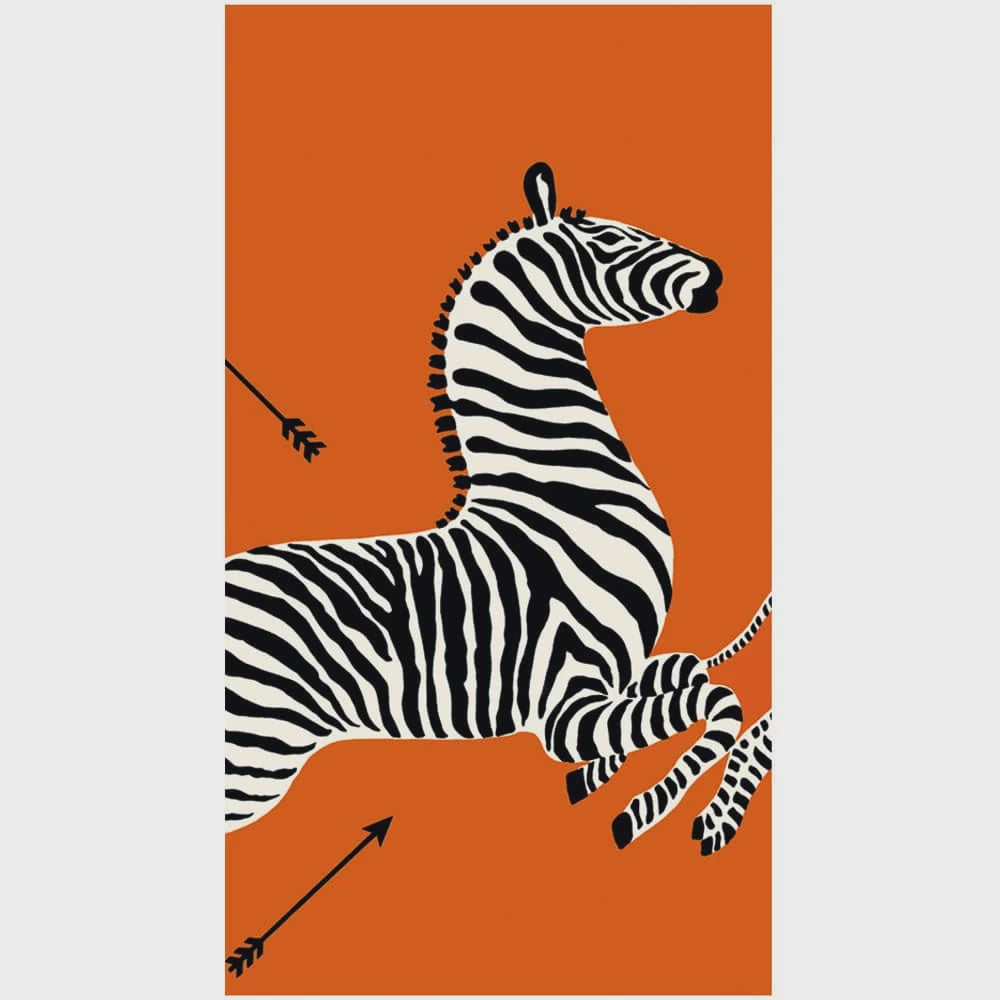 Zebra Orange Guest Towel