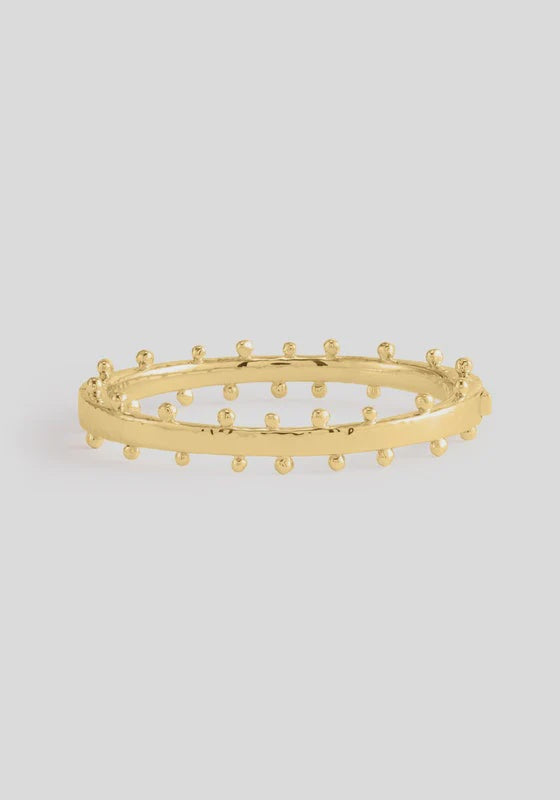 Milos Gold Hinged Bangle