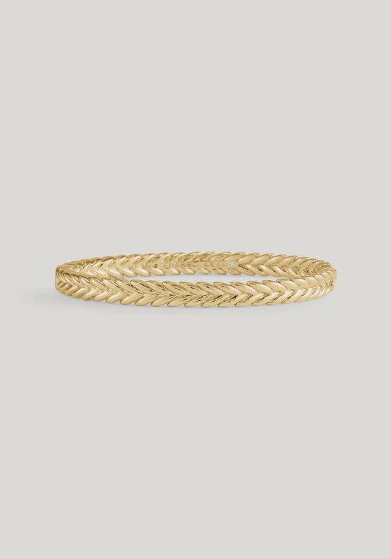 Cheval Braid Hinged Bangle - Thin